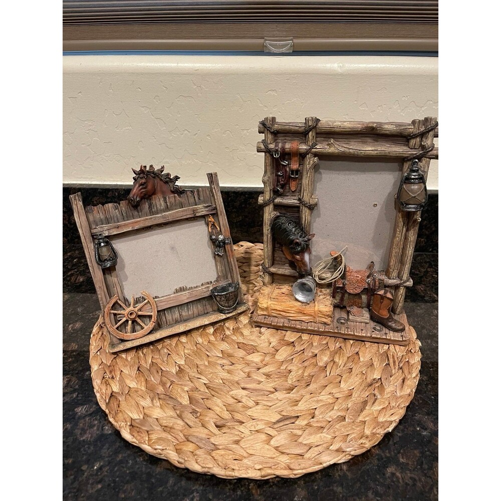 2 - 3D Western Picture Photo Frames 4X6